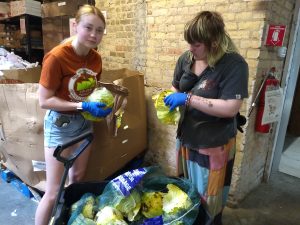 Teens Sorting Food